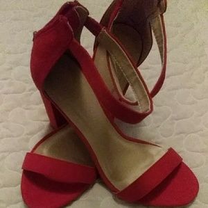 Charlotte Russe High Heels (Red) velvet